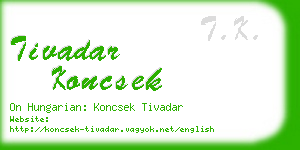tivadar koncsek business card